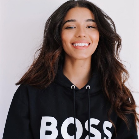 Yovanna Ventura doing the of promotion the clothing brand Boss.